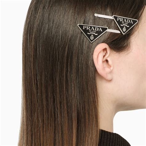 prada hair clip white|prada hair ribbon clip.